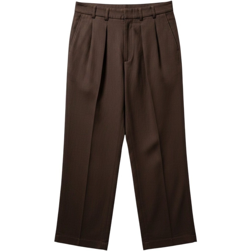 L*Space Rhodes Pant Espresso Brown Linen Blend Wide Leg Pleated Pants Small NEW